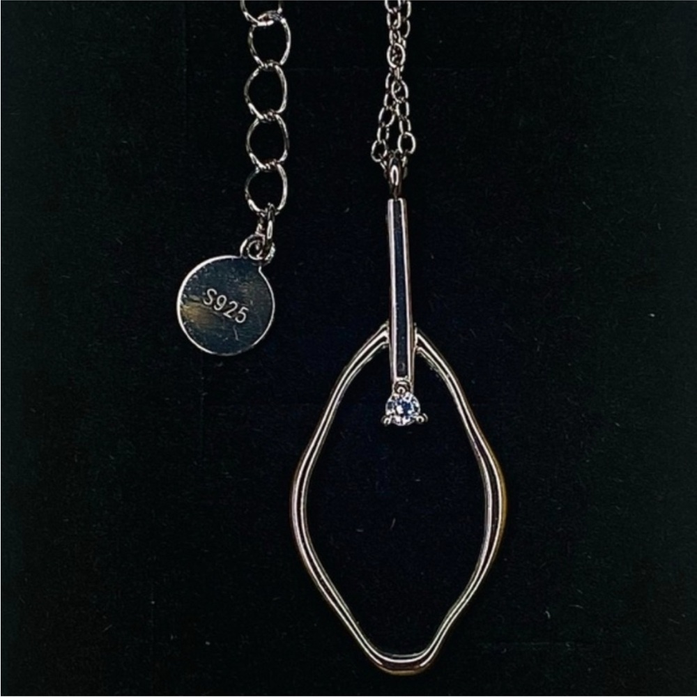 New 925 Sterling Silver Necklace ,Siizu, Grade Aaa Cubic Zirconia